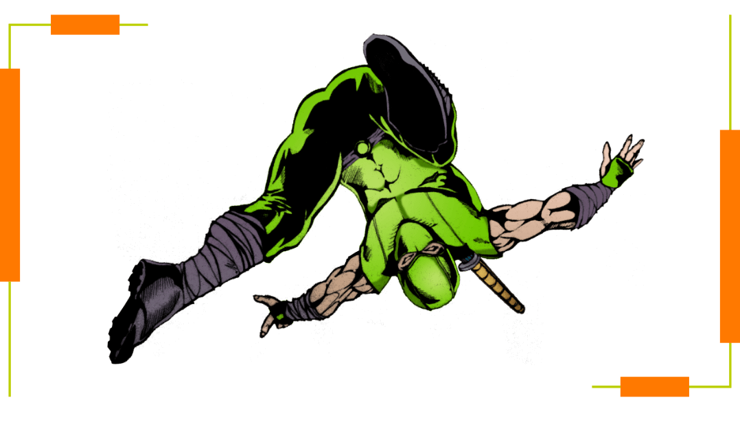 A green ninja cartoon | Flip Out Australia