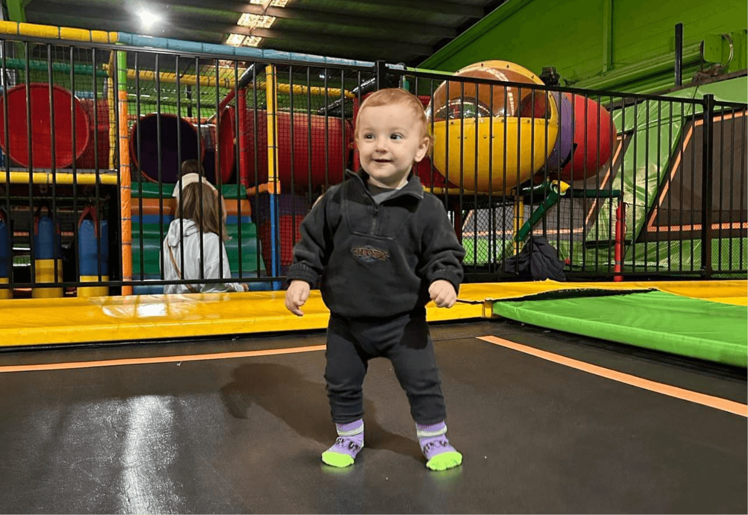 A Child Play in Indoor Trampoline Park | Flip Out Australia